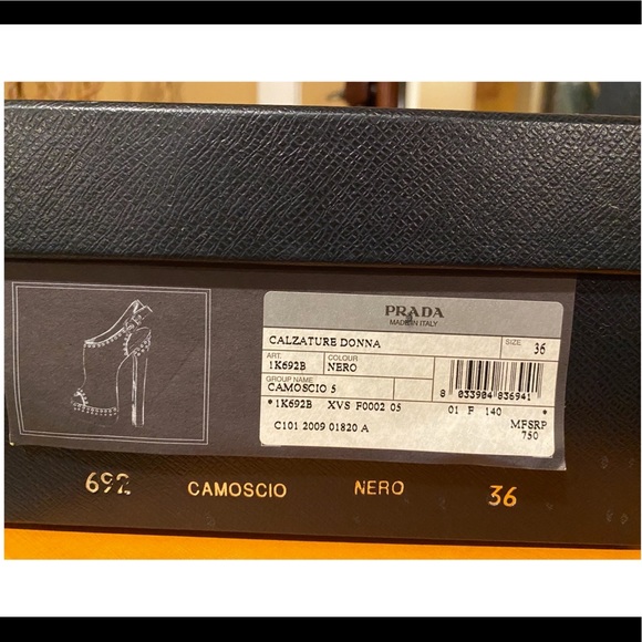 Prada Calzature Donna Camoscio Platform Heels - Picture 6 of 6